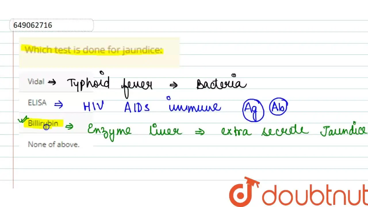 Which test is done for jaundice