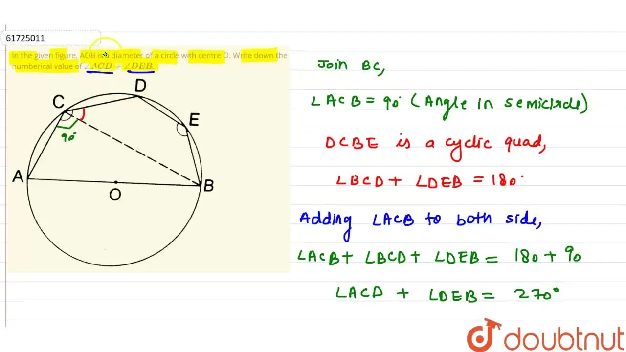 In the given figure, BOC is a diameter of a circle and AB = AC