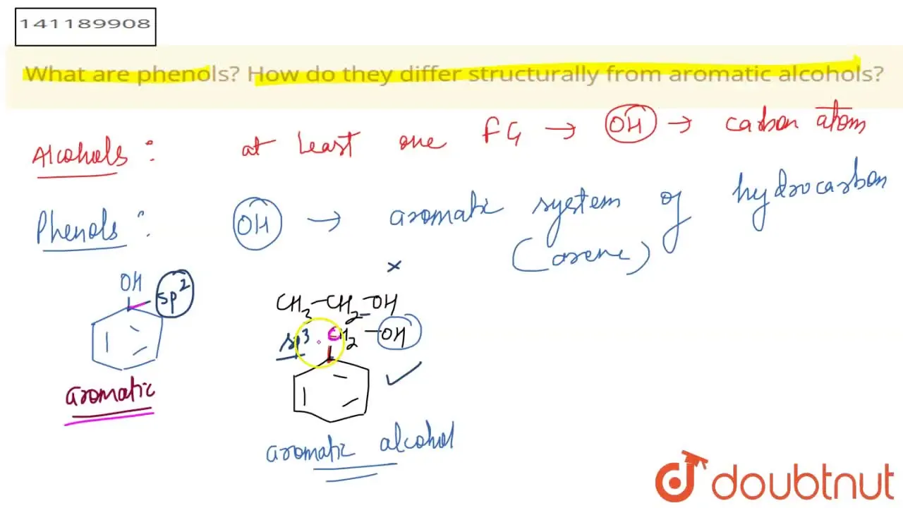 What are phenols? How do they differ structurally from aromatic alcoho
