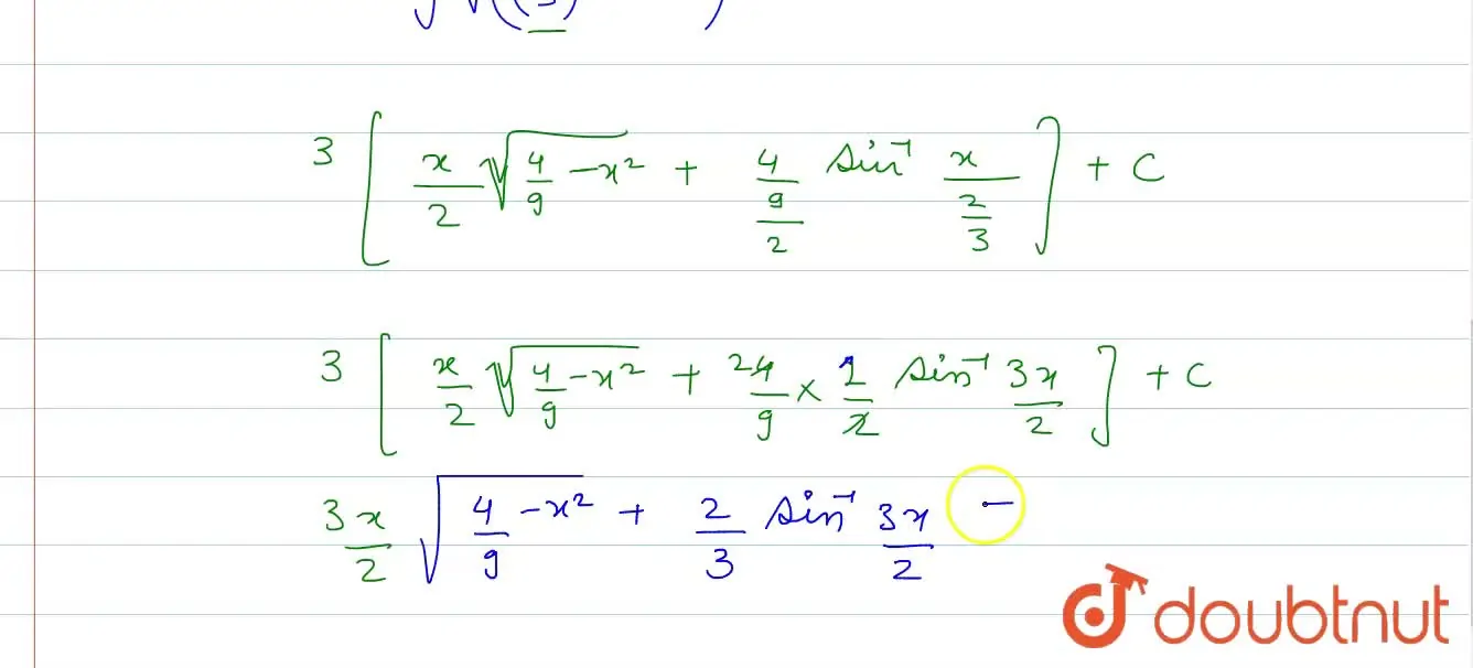 x-2-sqrt-4-9x-2-2-3-sin-1-3x-2-c