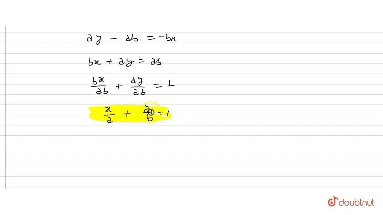 The equation of tangent to the curve y=b^(x//a) at the point where it