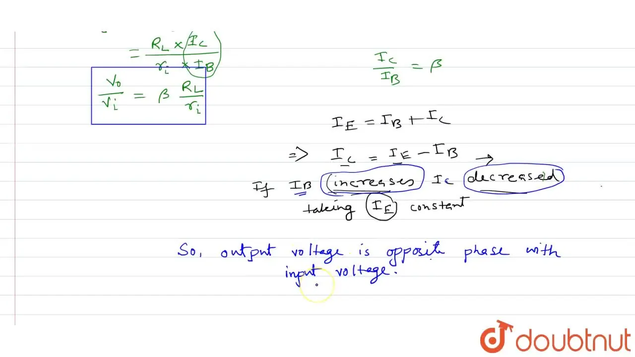 [Bengali] Derive an expression for voltage gain of the amplifier and h