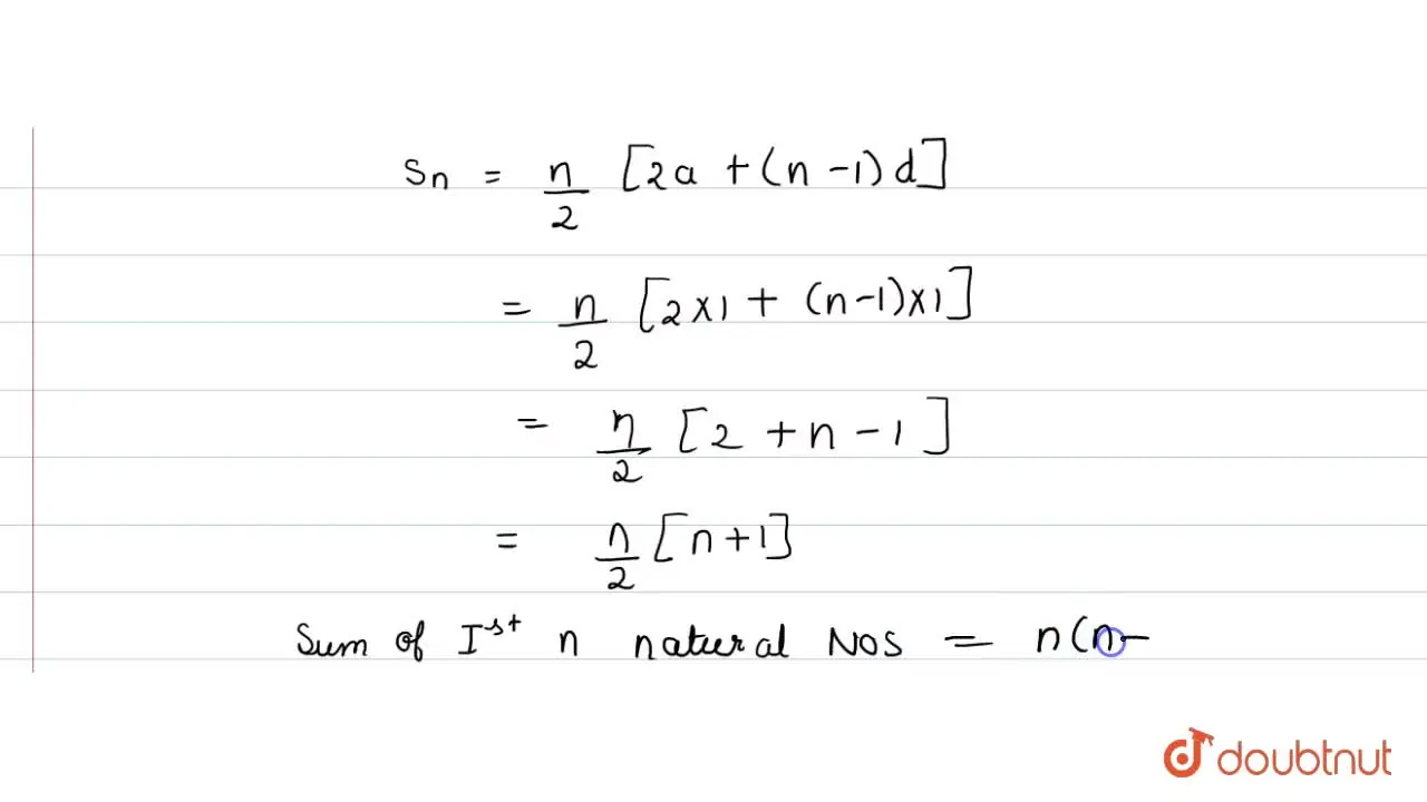 Find the sum of first n natural numbers.