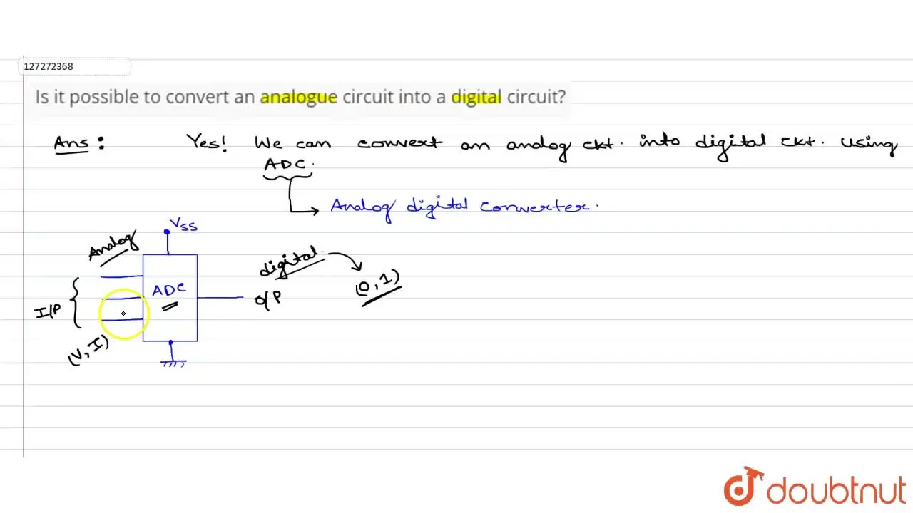 [Bengali] Is it possible to convert an analogue circuit into a digital