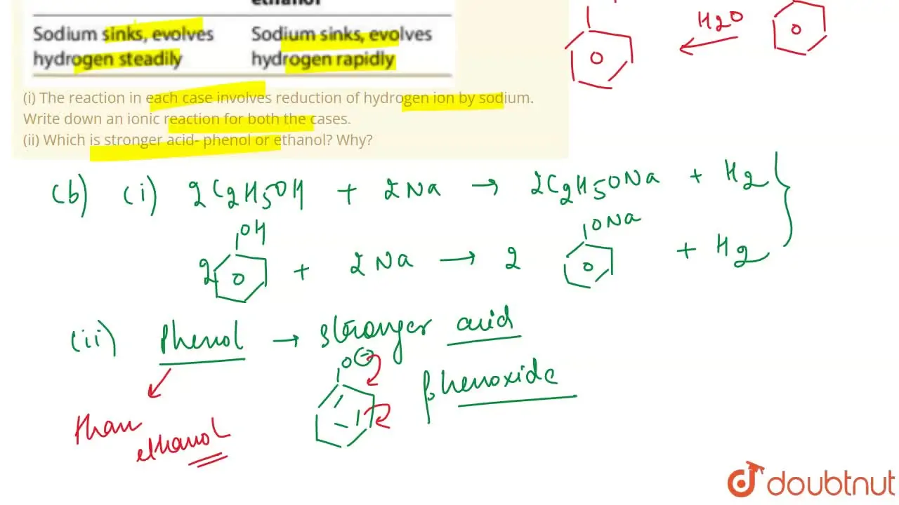 (a) Show Steps To Convert Nitrobenzene To Phenol. (b) The Table Belo