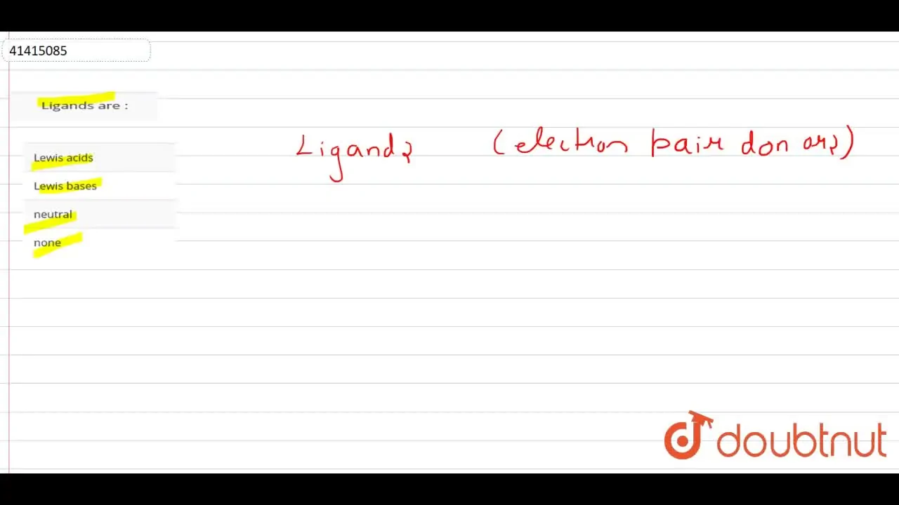 [solved] Ligands Are