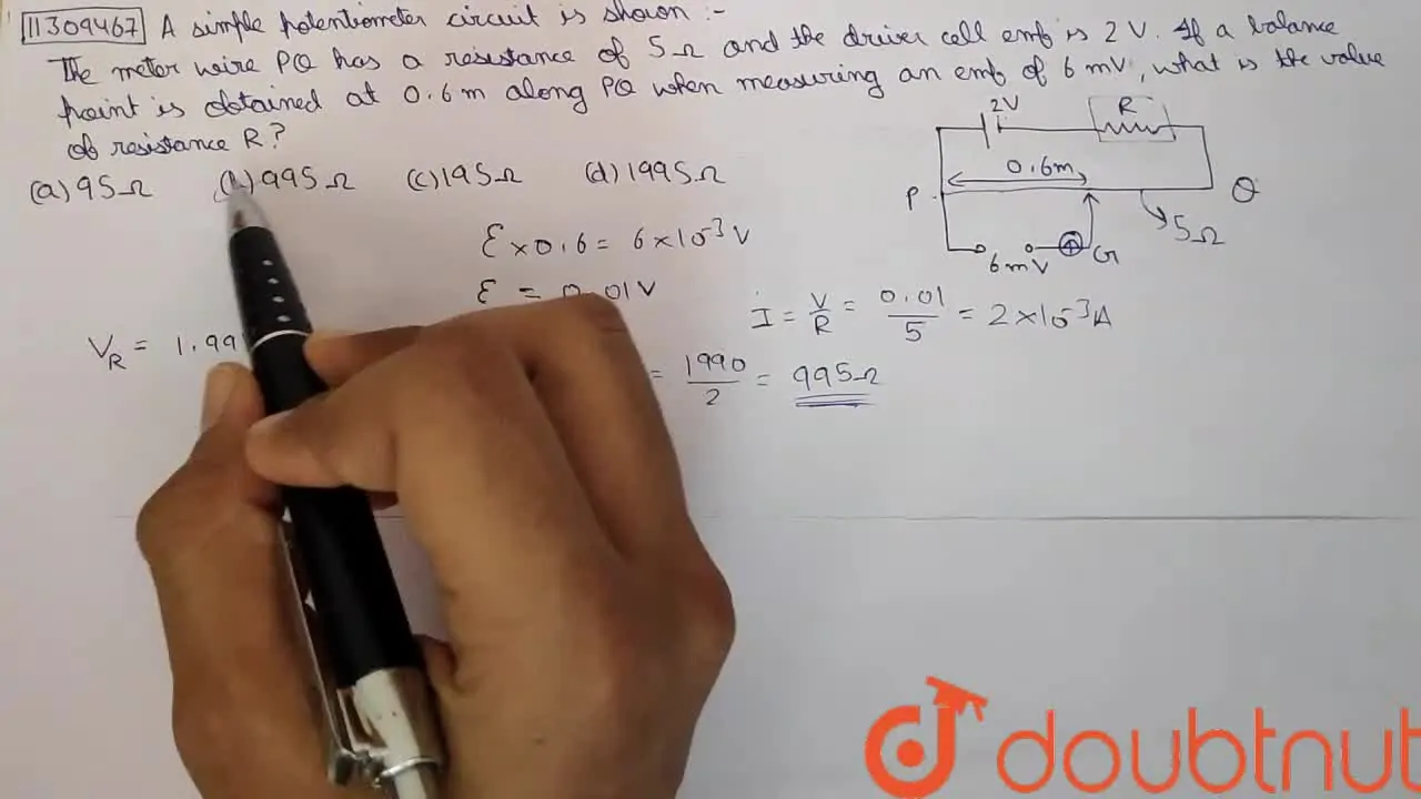Figure 6.51 shows a simple a potentiometer circuit for measuring a sma