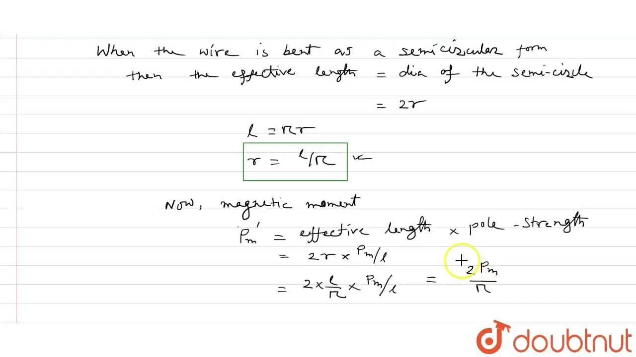 [Bengali] If the moment of a straight wire is p(m