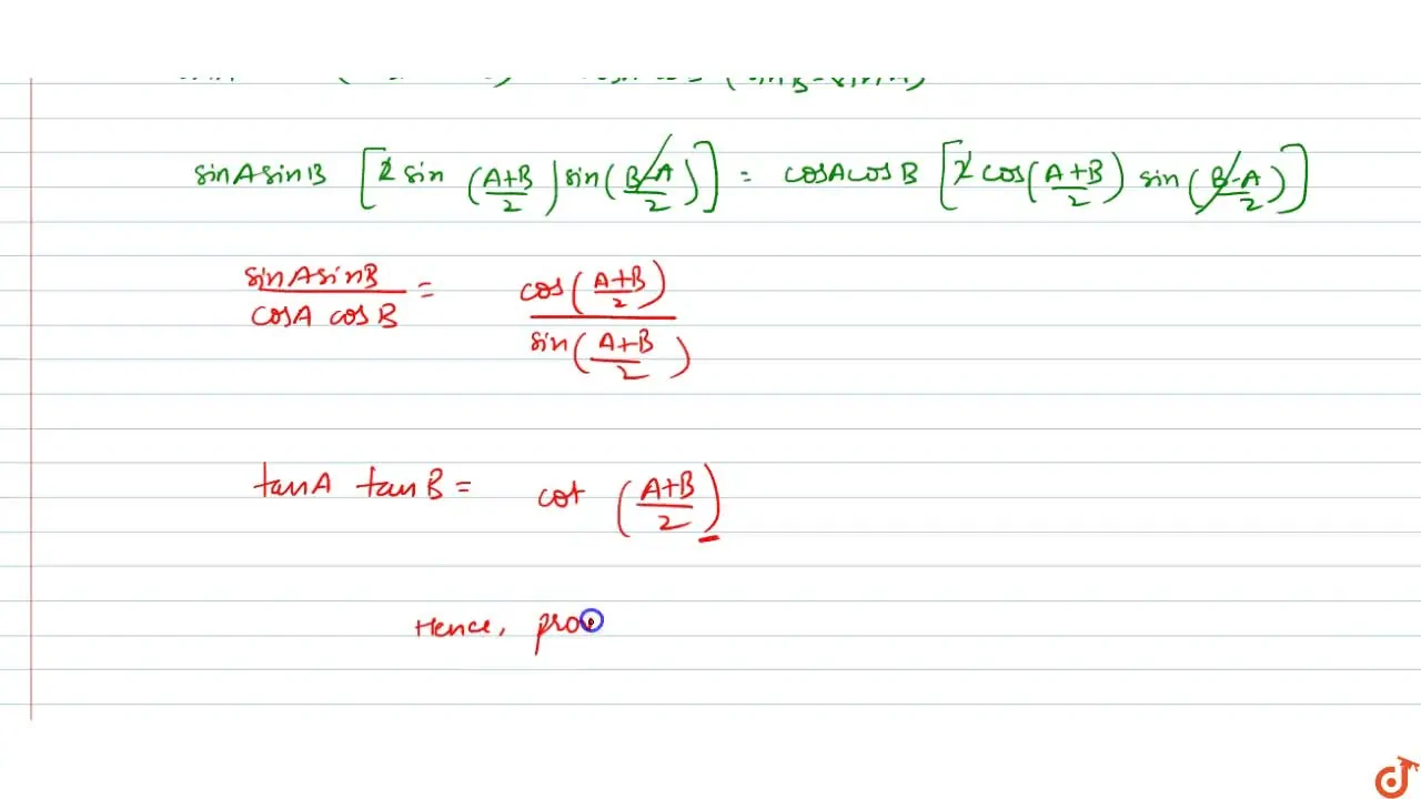 If Cosec A + Sec A = Cosec B + Sec B, Prove That Tan A Tan B = Cot( A