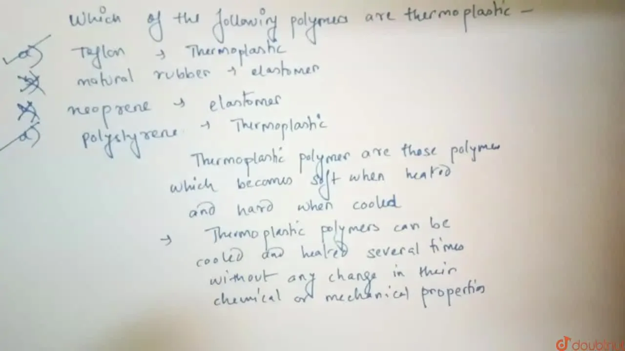 [Bengali] Which of the following polymers are thermoplastic