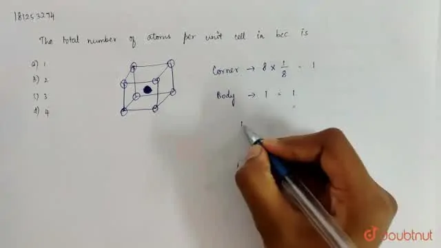 [Tamil] The total number of atoms per unit cell is bcc is