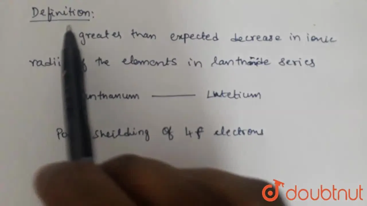 [Telugu] What is Lanthanoid contraction