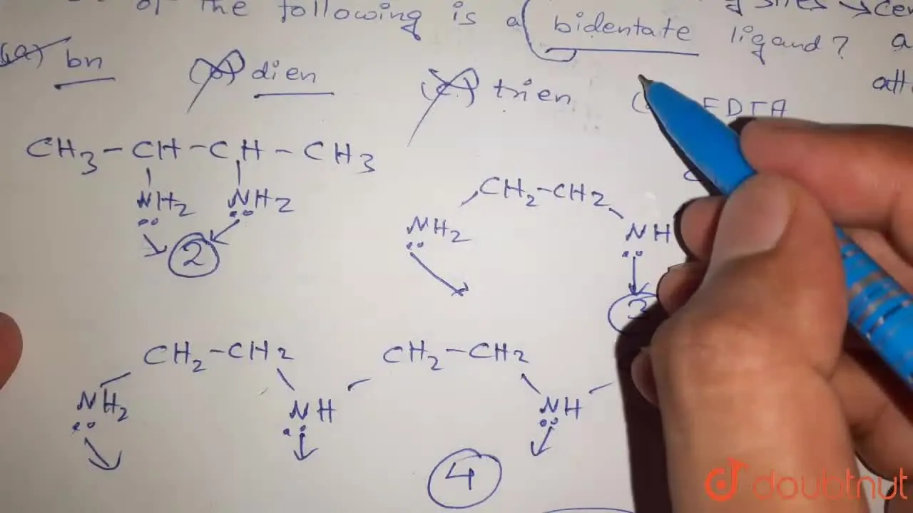 Which Of The Following Is A Bidentate Ligand?