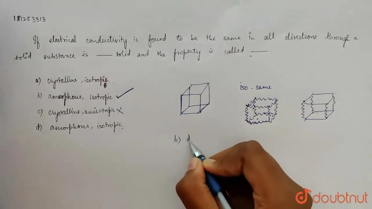[Tamil] If electrical conductivity is found to be same in all directio