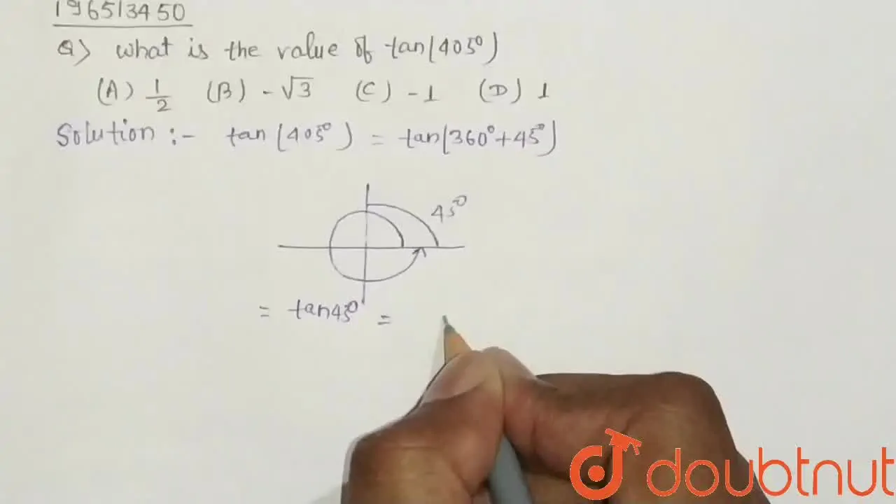 What Is The Value Of Tan 405 what-is-the-value-of-tan-405