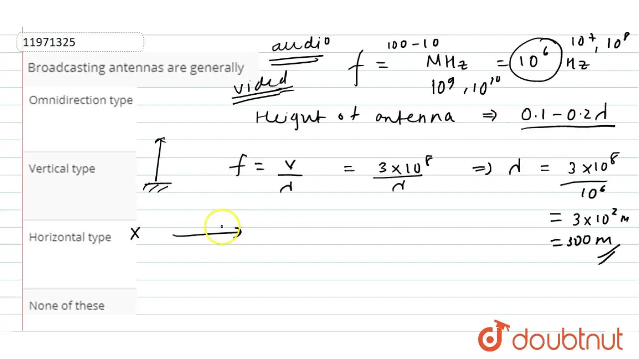 Broadcasting antennas are generally