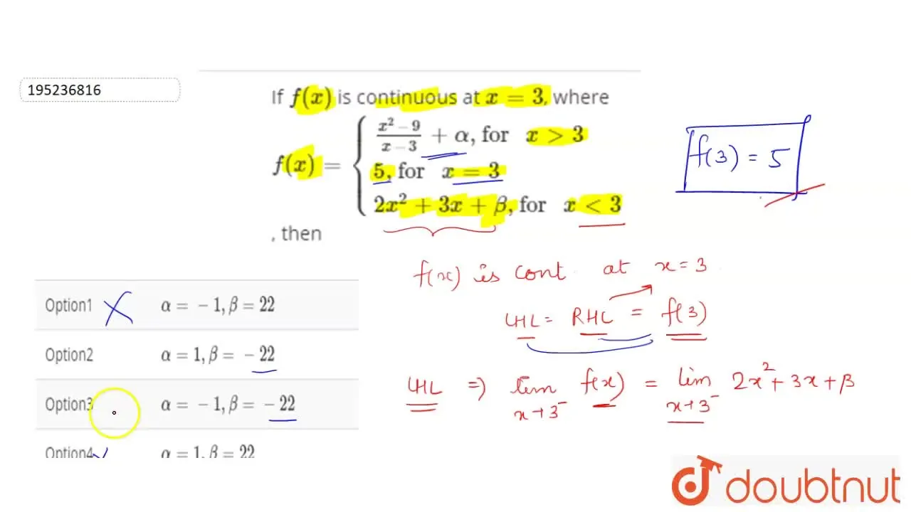 If F x Is Continuous At X 3 Where F x x 2 9 x 3 alpha if-f-x-is-continuous-at-x-3-where-f-x-x-2-9-x-3-alpha