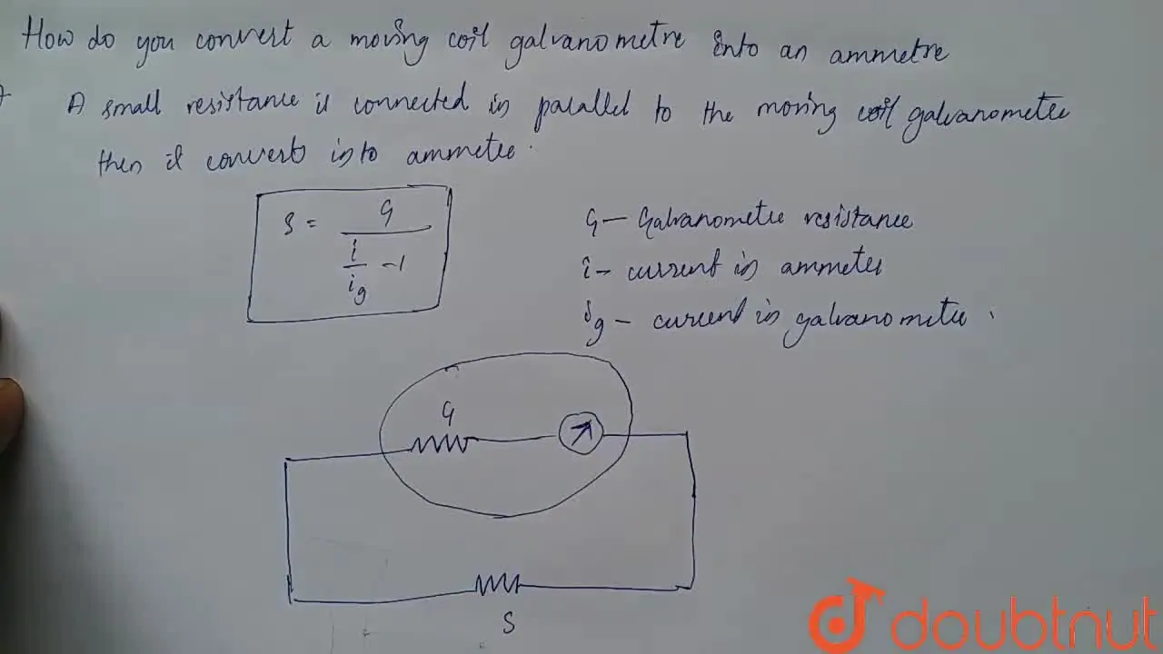 [Telugu] How do you convert a moving coil galvanometer into an ammeter