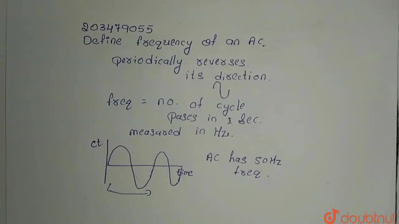 [Kannada] Define the frequency of an Ac.