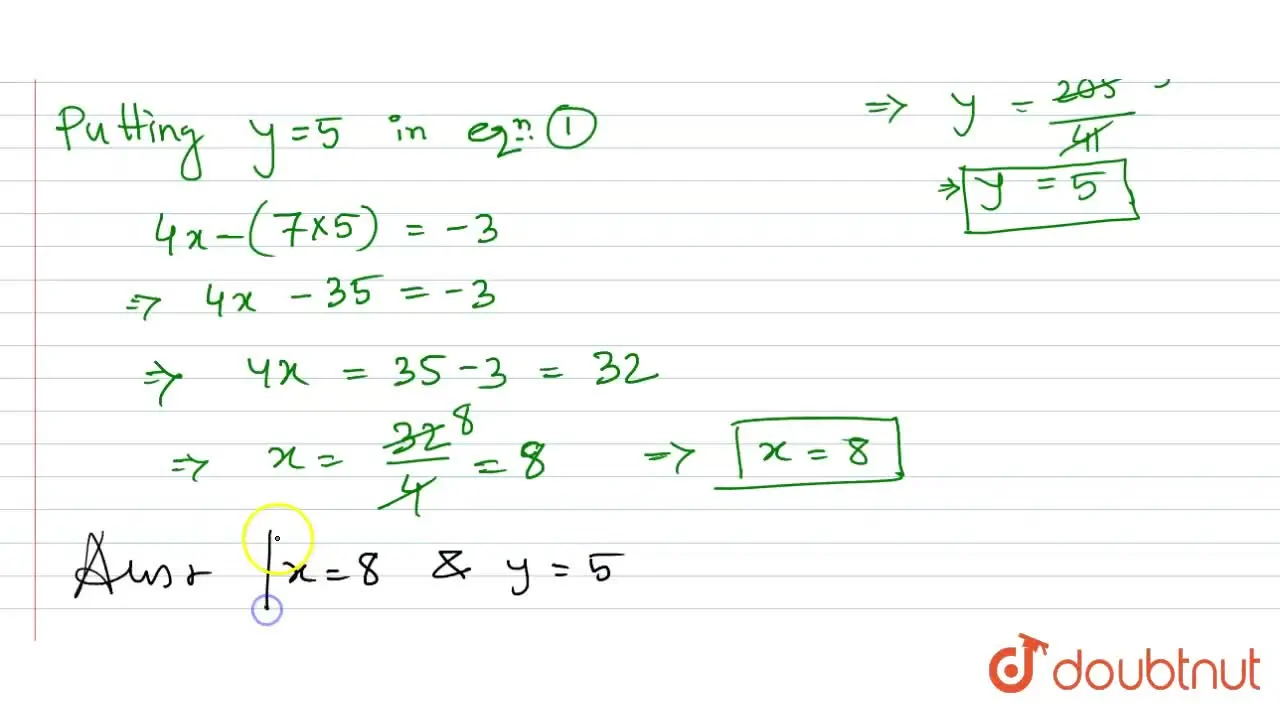 [Bengali] Solve the following simultaneous linear equations in two var