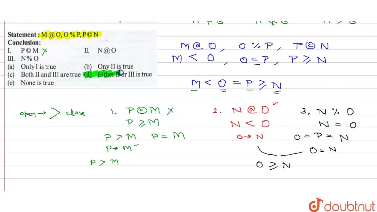 AxxB Means A Is Not Greater Than B A@B Means A Is Neither Greater Th