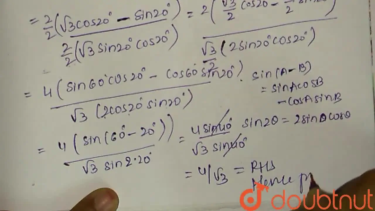 telugu-prove-that-1-cos-290-1-sqrt3-sin-250-4-sq