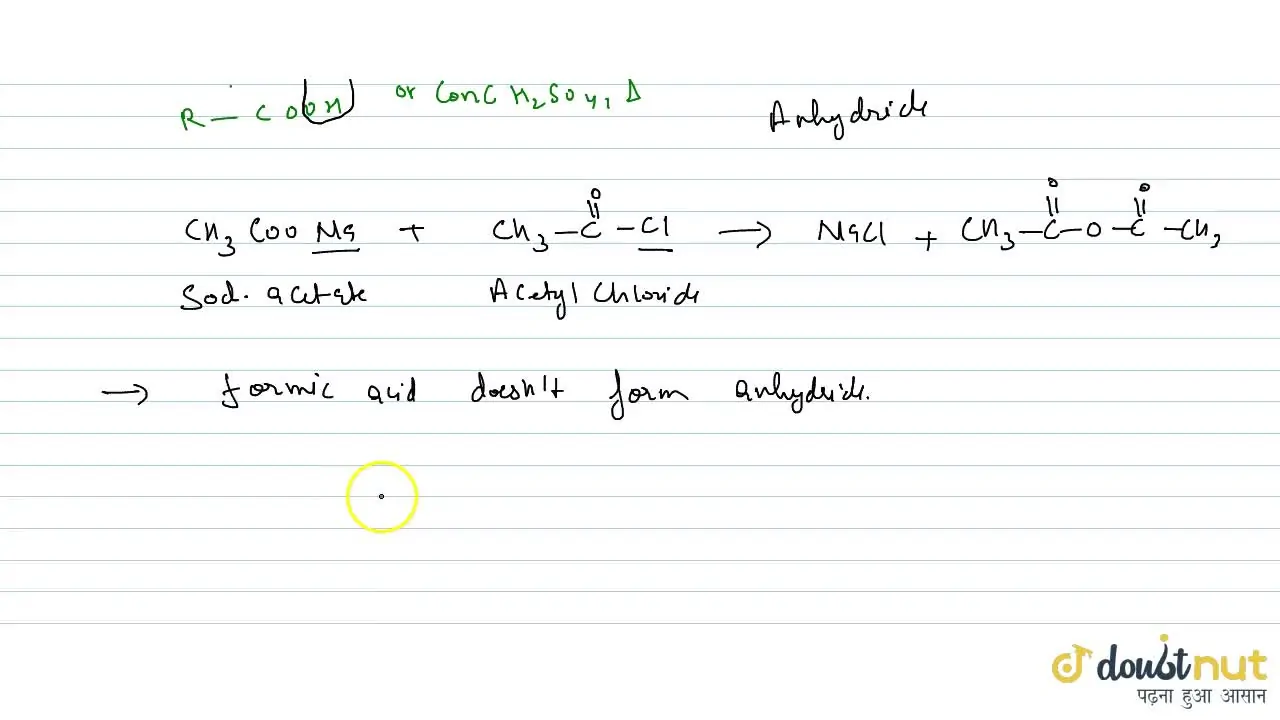 Formation Of Anhydride