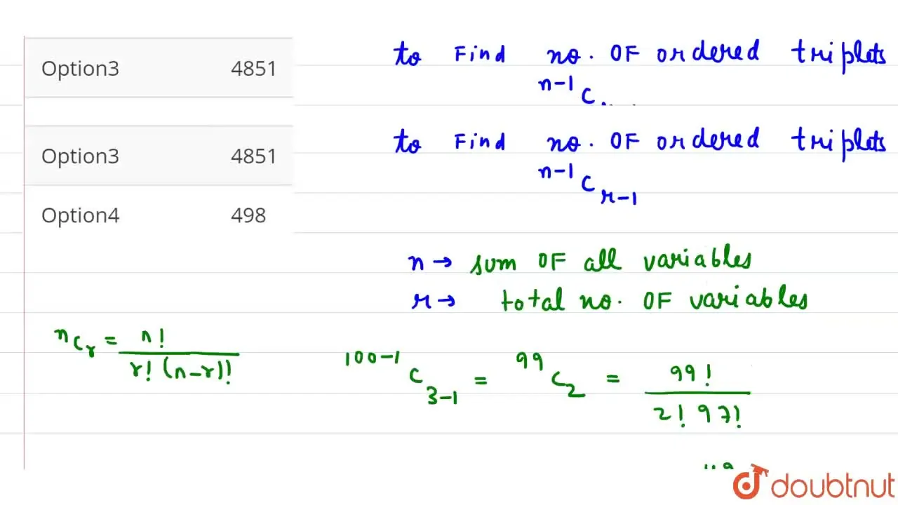 The Number Of Ordered Triplets, Positive Integers Which Are Solutions