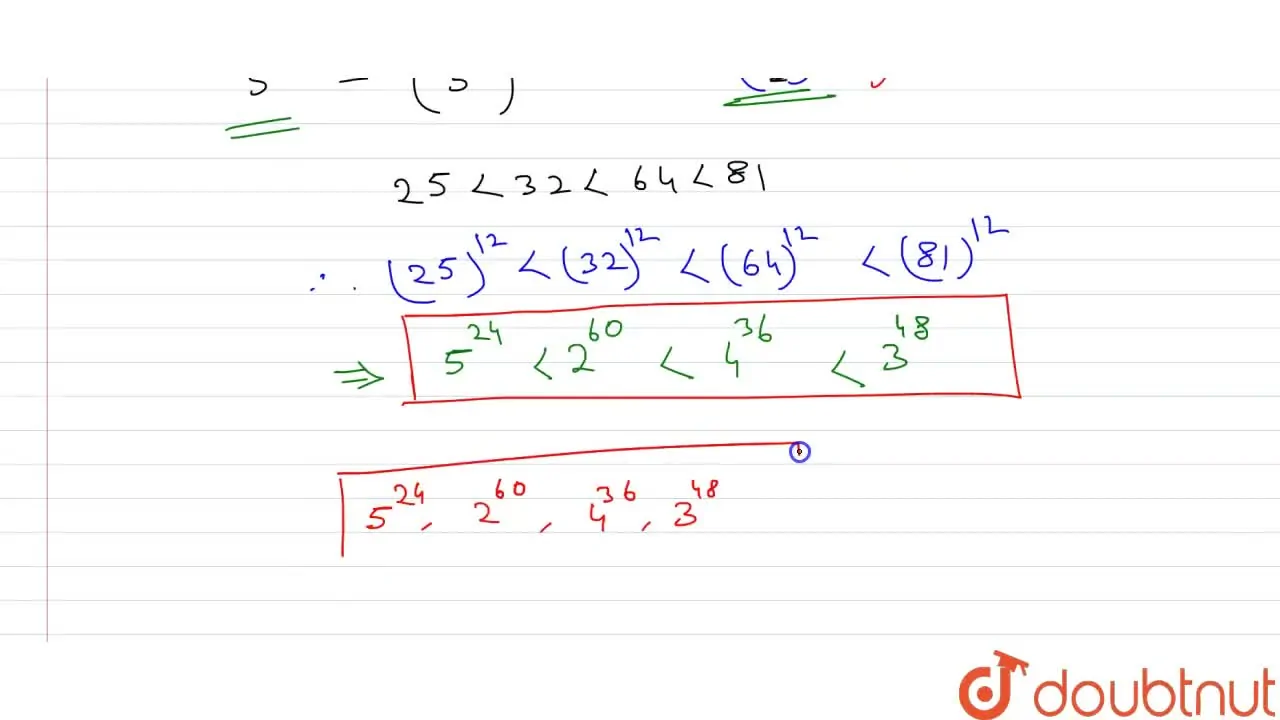 [Bengali] Arrange in ascending order of magnitudes 2^(60),3^(48),4