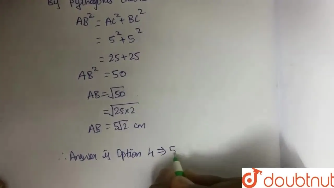 [Tamil] If Delta ABC is an isosceles triangle with angle C=90^() and