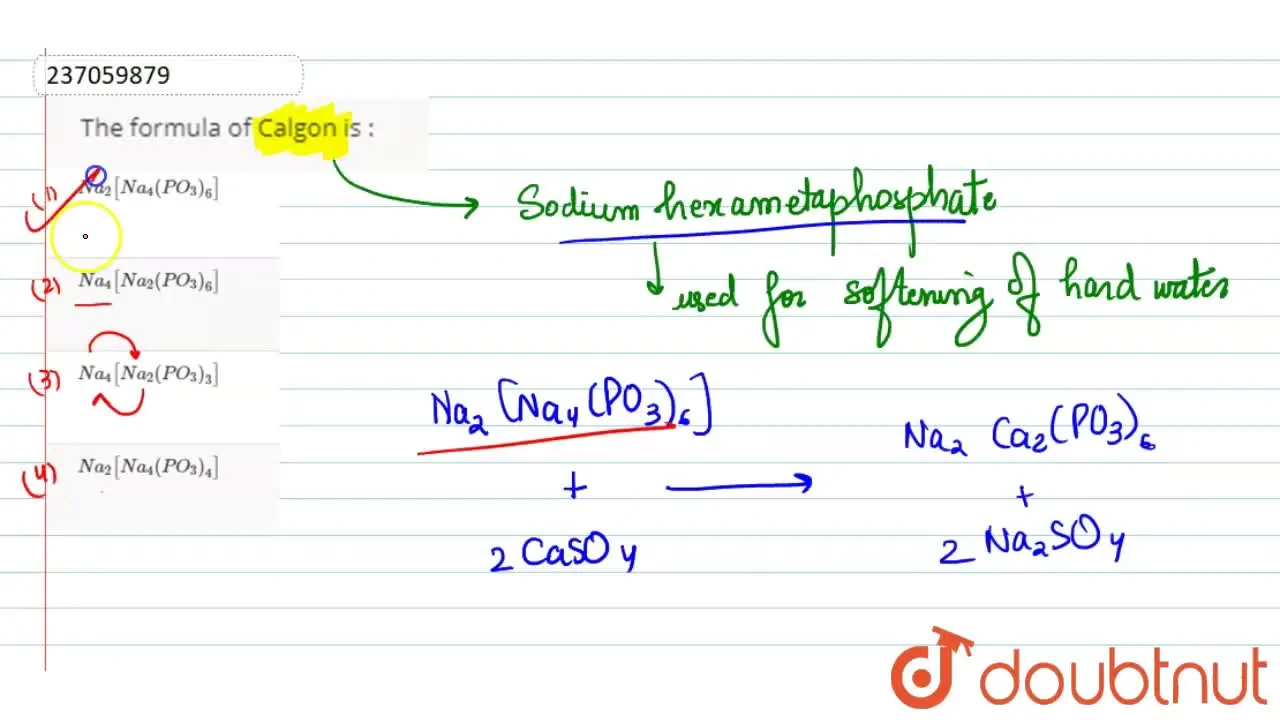 The formula of Calgon is