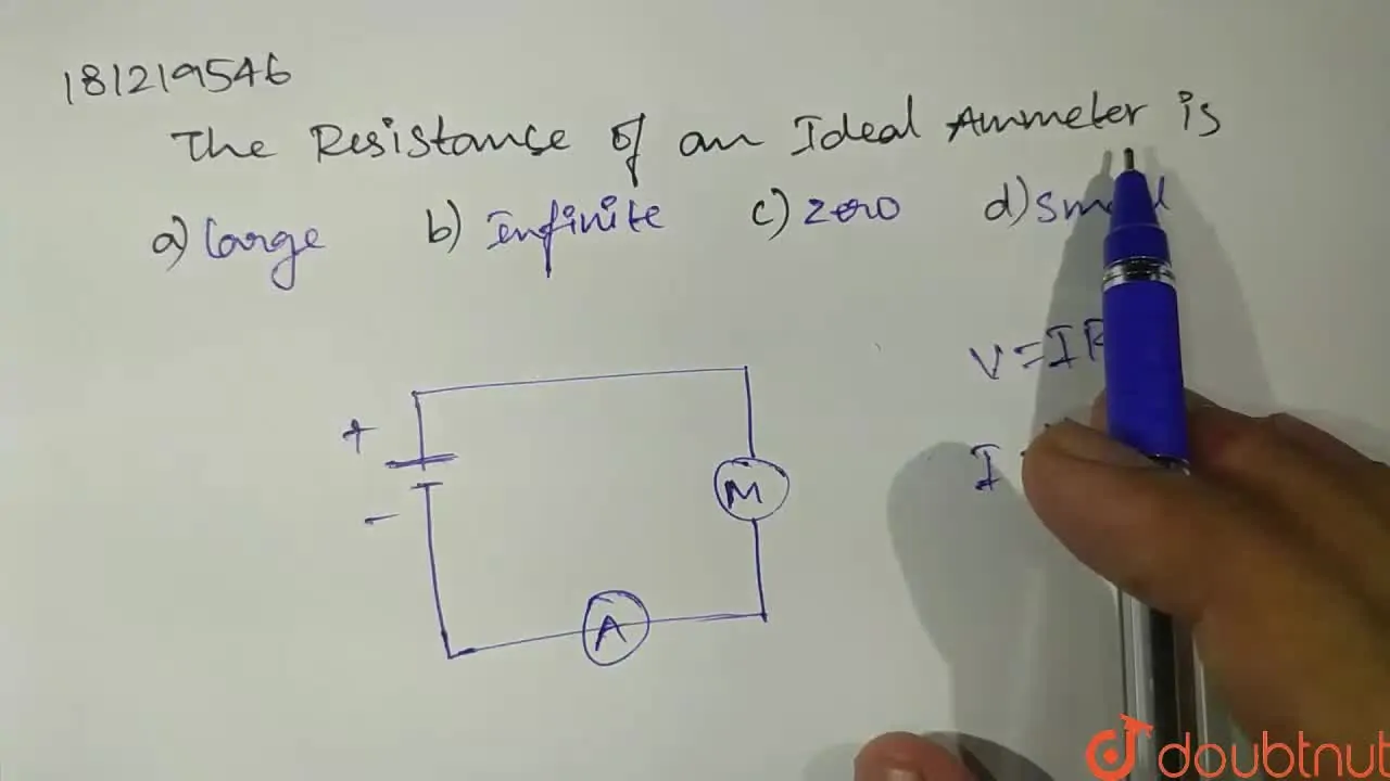 [Tamil] The resistance of an ideal ammeter is