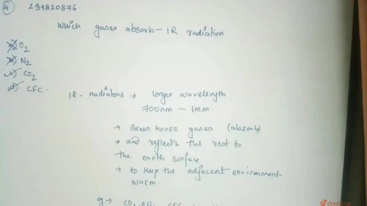 [Bengali] Which gases absorb IRradiation