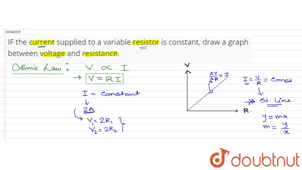 [Bengali] IF the current supplied to a variable resistor is constant,