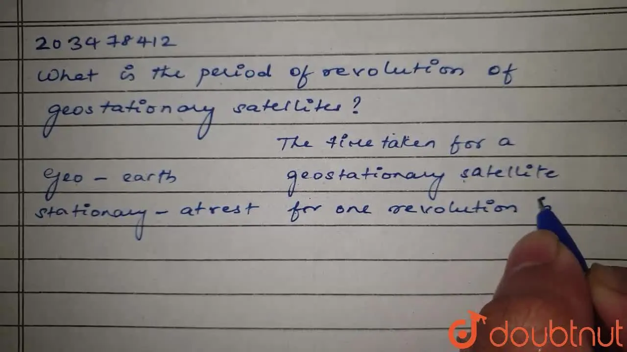[Kannada] What is the period of revolution of goestationary satellites