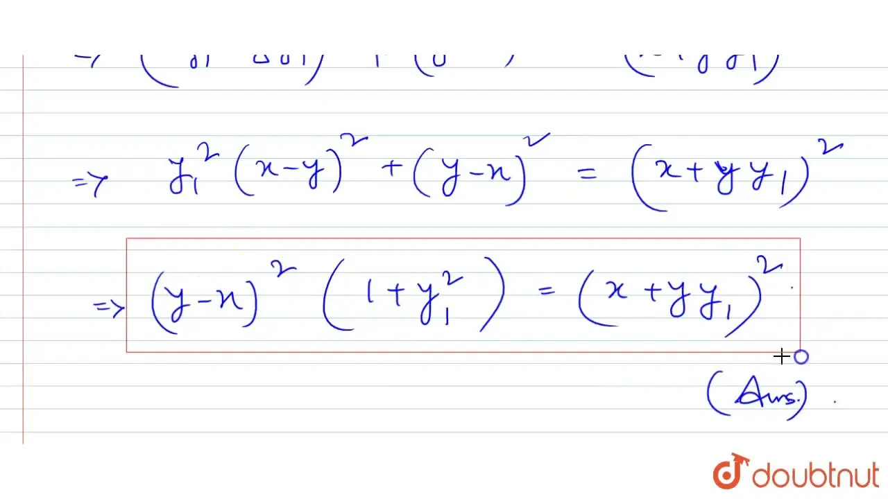 [Bengali] From the differential equation of the family of circles