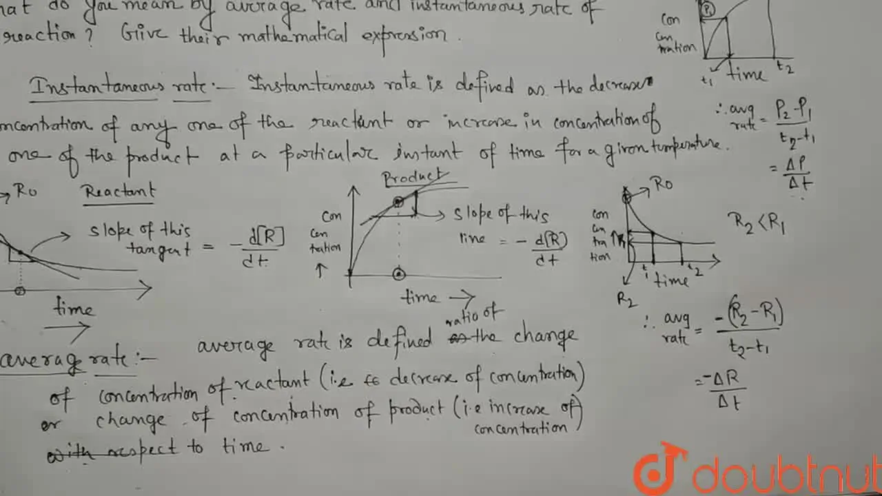[Bengali] What do you mean by average rate and instantaneous rate of a