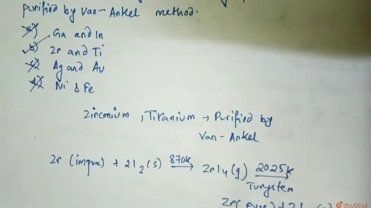 [Bengali] Which one of the following pairs of metals is purified by va