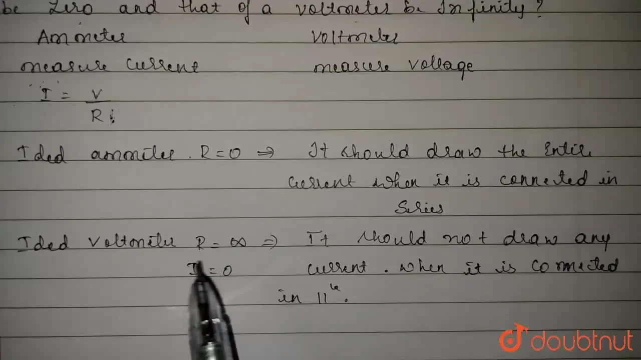 [Kannada] Why should the effective resistance of an ideal ammeter be z