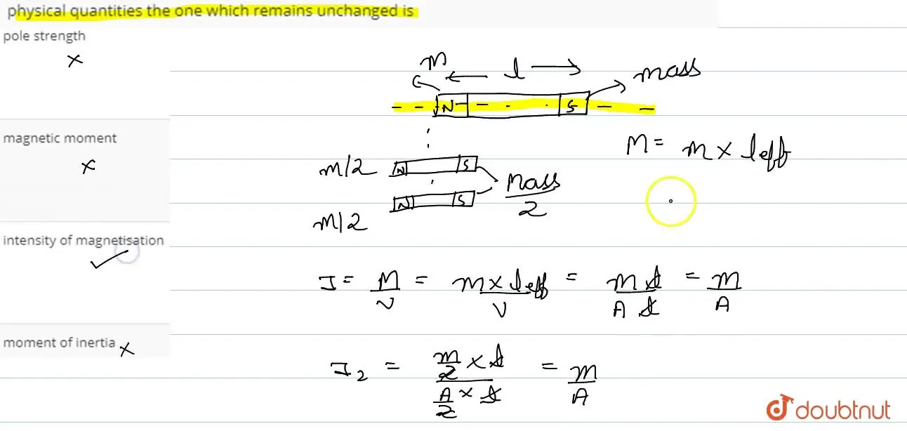 A bar is cut into two equal halves by a plane parallel to the m