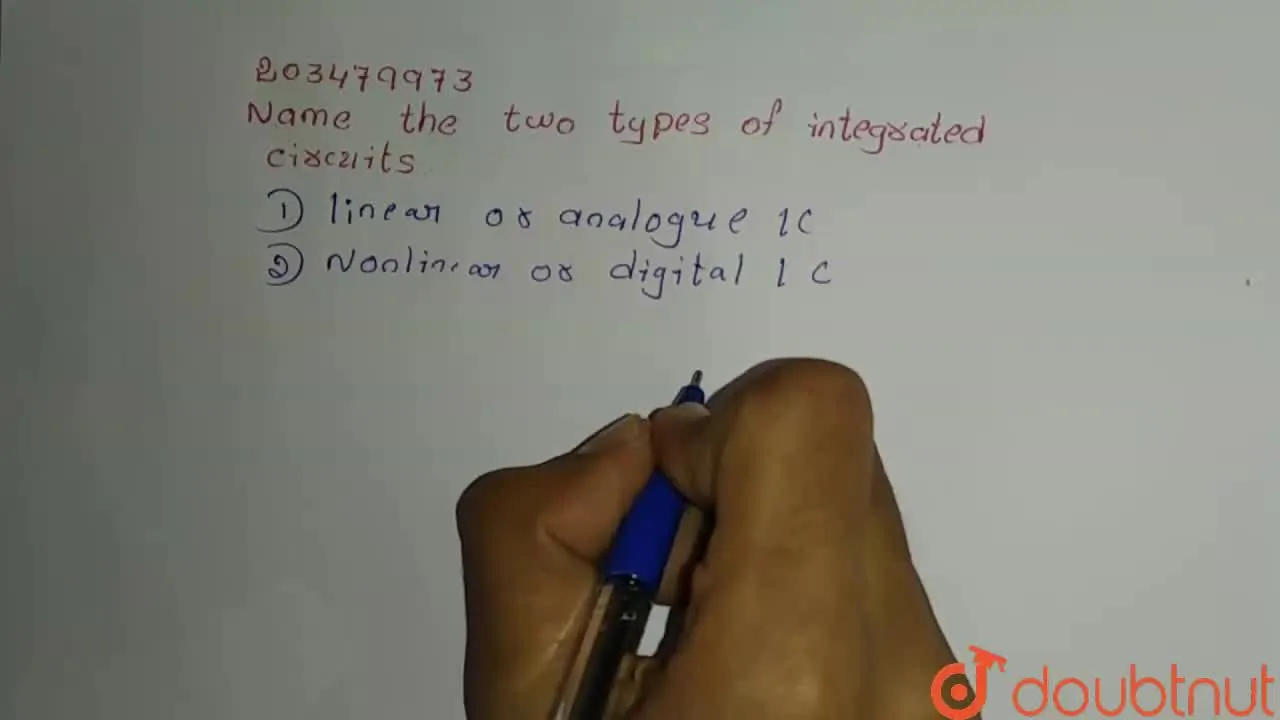 [Kannada] Name the two types of integrated circuits.