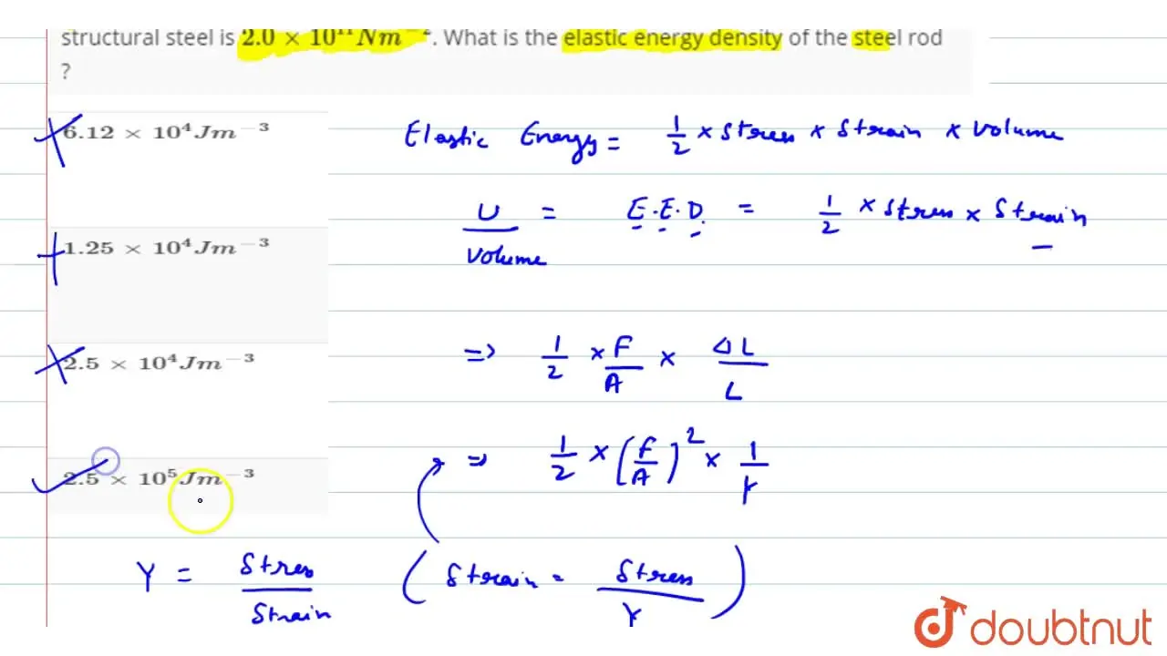A structural steel rod has a radius r(=10 mm) and a length l(=1 m). Wh