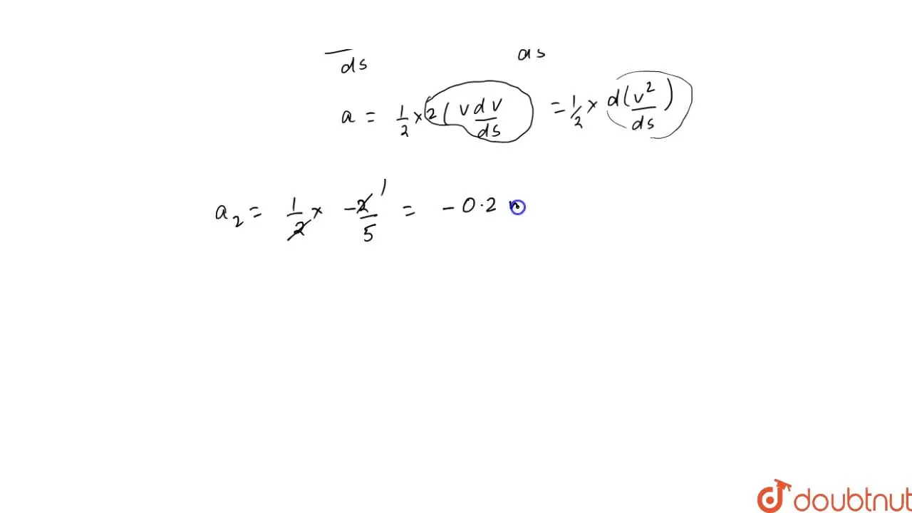 The v-s and v^(2)-s graph are given for two particles. Find the accele