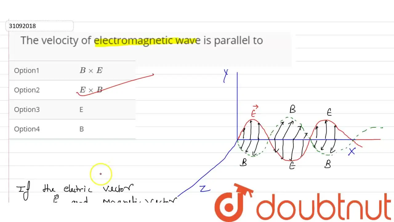 The velocity of wave is parallel to
