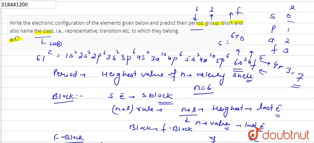 Write The Electronic Configuration Of The Elements Given Below And Pre