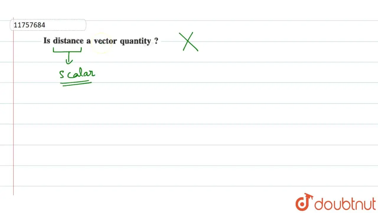 Is distance a vector quantity