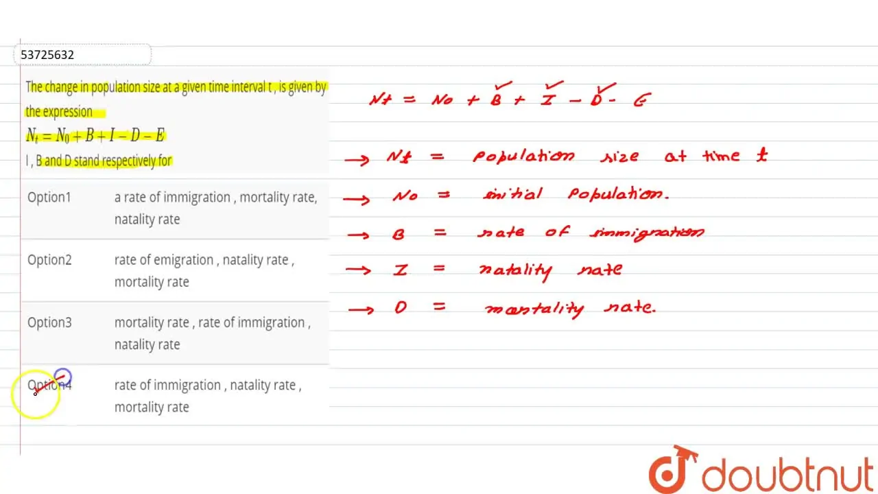 rate of emigration, natality rate , mortality rate