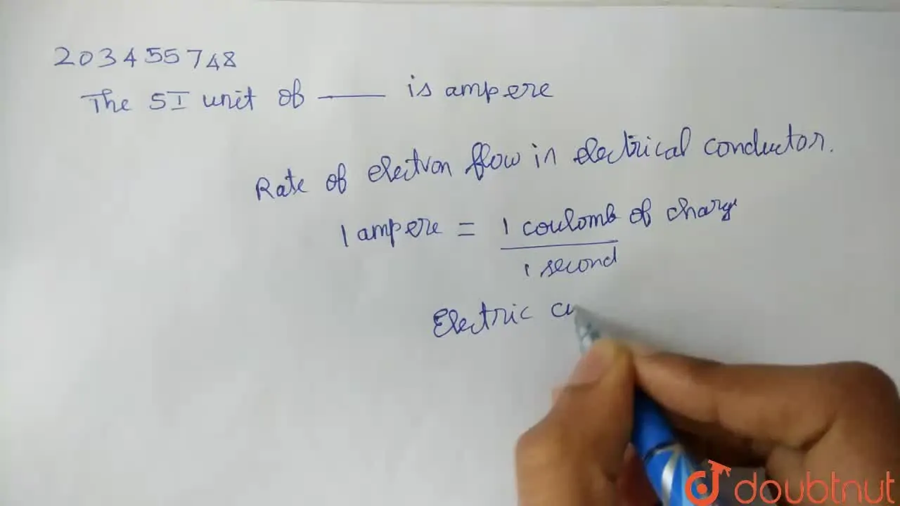 [Tamil] The SI unit of is ampere.