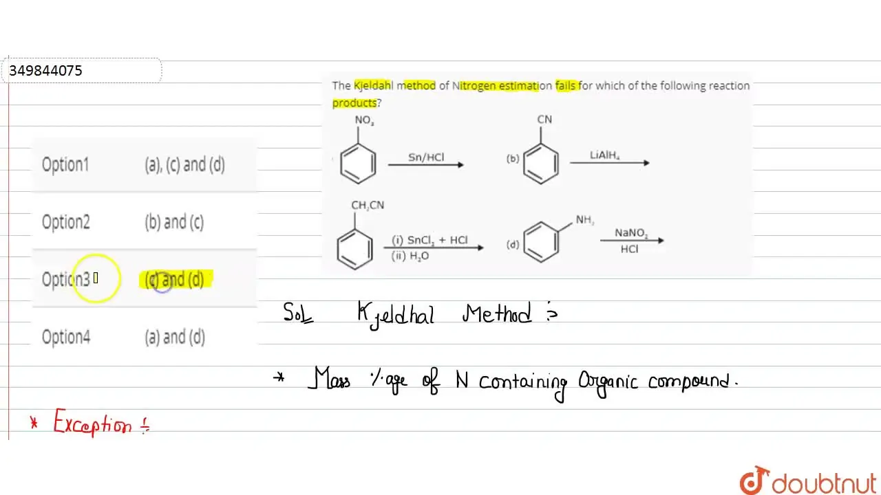 The Kjeldahl method of Nitrogen estimation fails for which of the foll