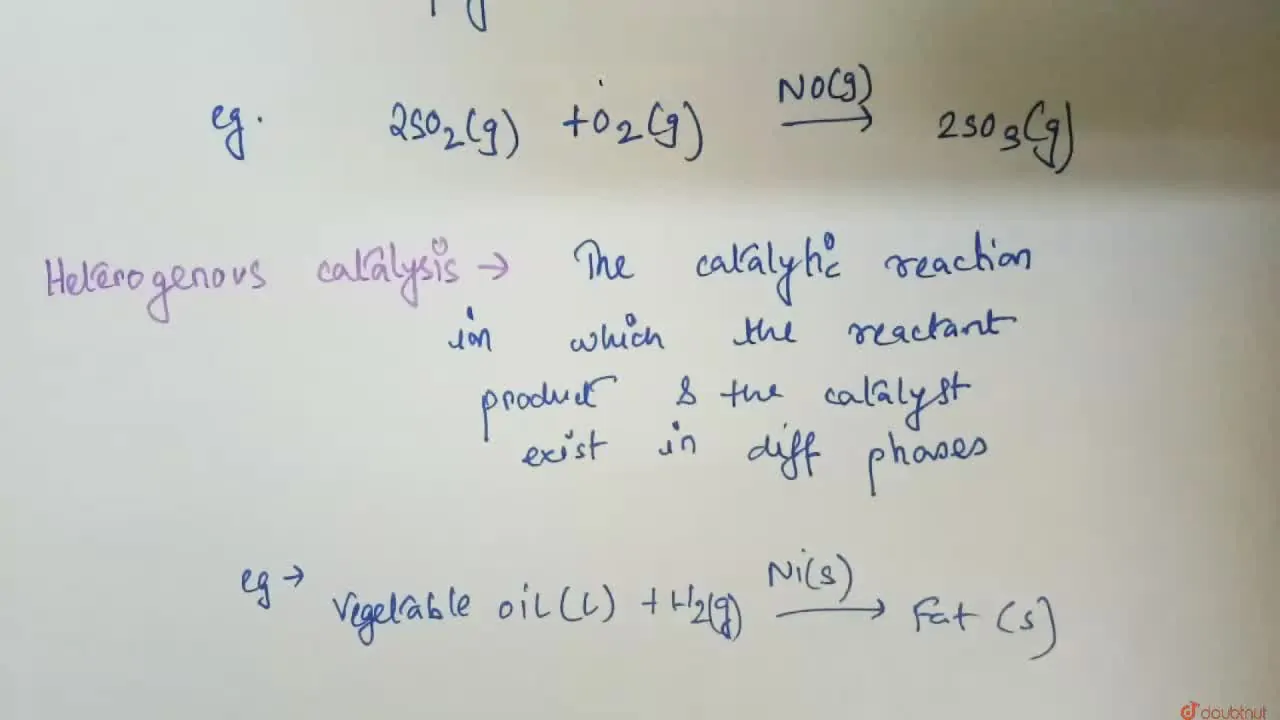 [Bengali] Write one difference of Homogenous catalysis and heterogenou